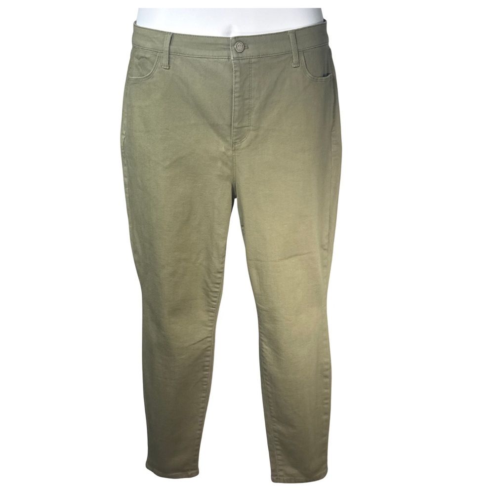 Talbots Womens 16P Jegging Olive Green High Rise Slim Stretch Pants 16 Petite
